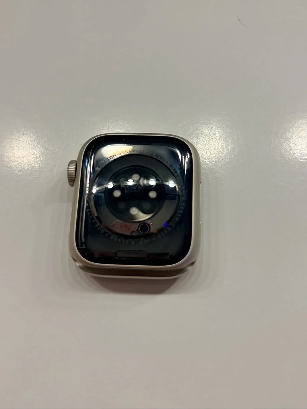 Apple Watch Series 8 41 mm Stainless Steel Case in Silver with Black Sensor Back